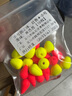 辰義 魚漂醒目豆泡沫硅膠放大近視加粗熒光尾對碰浮珠對撞浮漂漁具 浮動對撞醒目豆10對 曬單實拍圖