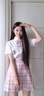 FSHEjk制服裙全套長(cháng)短袖日系半身裙女生套裝格裙一整套學(xué)院風(fēng)夏季 溫柔一刀八件套 M號適合90-105斤(調節扣版) 曬單實(shí)拍圖