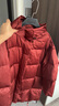 日著(zhù)原創(chuàng  )設計立領(lǐng)連帽中長(cháng)款羽絨服2024冬季新款緞面感寬松外套女 凌塵紅 S 曬單實(shí)拍圖