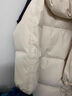 妤遇（YUUZYUUS）品牌女裝羽絨服女2025年冬季新款韓版小個(gè)子保暖時(shí)尚寬松大碼外套 米白色 M 曬單實(shí)拍圖