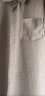 GXG男装 城市定义华夫格肌理易打理中廓宽松休闲衬衫2023秋季 灰咖色 175/L 实拍图