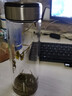 希諾（HEENOOR）單層玻璃杯 加厚帶蓋透明家用水杯男女大容量便攜車(chē)載簡(jiǎn)約杯子 黑色 460ml 曬單實(shí)拍圖