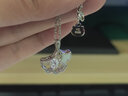 艾維拉銀項鏈女士銀杏葉吊墜時(shí)尚鎖骨鏈輕奢七夕情人節生日禮物送女友 情動(dòng)三生項鏈(白鋯) 曬單實(shí)拍圖