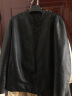 罗蒙外套男皮衣男士春秋季夹克新款皮夹克纯色商务中青年春秋服时尚舒 黑色（常规款） 3XL（150斤-170斤） 实拍图