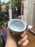 弘寶汝窯天青色圓融茶組 原礦釉一壺兩杯茶具瑪瑙入釉 禮盒附檢測報告 曬單實拍圖
