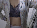 依嫚詩(shī)全罩杯大胸顯小內衣女聚攏薄款無(wú)鋼圈調整文胸側收副乳防下垂胸罩 煙灰 85C=38C 曬單實(shí)拍圖