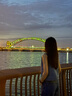 INSISFEMME北歐自然長絨棉2024春新款分割弧形拖地闊腿牛仔褲女 牛仔中藍(lán) S 曬單實(shí)拍圖