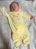 嬰唯棉嬰兒無(wú)骨套裝夏季純棉兩件套薄款空調服衣服分體睡衣寶寶中袖夏裝 黃色 110 曬單實(shí)拍圖