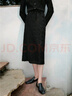 玖姿·安娜蔻New Vintage優(yōu)雅浪漫絲絨半身裙長(zhǎng)裙女2024秋款 花黑 XL 曬單實(shí)拍圖