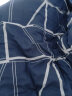 花熙雨100%全棉被套单件 1.5米单人纯棉被罩150斜纹条纹格子双人大被套 蓝韵格  220*240cm单件被套(花型横向) 实拍图