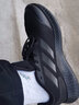 阿迪達斯（adidas）男鞋跑步鞋 2025秋季新款黑色網(wǎng)面透氣緩震運動(dòng)休閑鞋子男 【緩震中底】網(wǎng)面透氣/黑武士 曬圖退5 41 (255mm) 曬單實(shí)拍圖