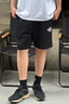 Calvin Klein Jeans夏季男士字母疊印ck松緊腰純棉休閑運(yùn)動針織短褲J324250 BEH-太空黑 L 曬單實拍圖