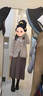 熒蒂（YINGDI）針織連衣裙套裝2025早春季新款溫柔鹽系穿搭小個(gè)子套裝裙女裝 咖色半身裙【單件】 S 曬單實(shí)拍圖