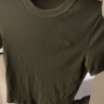 MO&Co.圆领短袖修身收腰短款露脐弹力T恤上衣上装 灰绿色 L/170 晒单实拍图