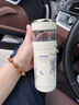 Vanow高檔保溫杯茶水分離女士生日禮物新款陶瓷內膽泡茶刻字定制水杯子 鈴蘭金（316內膽+鈴蘭禮盒） 420ml 曬單實拍圖