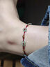 有錢(qián)花腳鏈女珍珠貝珠輕奢小眾設計手鏈高級感手工編織好運紅繩女 有錢(qián)花腳鏈【好運】 曬單實(shí)拍圖