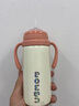 UBMOM韓國嬰兒保溫杯小月齡6月以上寶寶兒童沖奶不銹鋼學(xué)飲杯吸管杯 粉色 220ml 曬單實(shí)拍圖