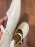 巧丂法式瑪麗珍女鞋2026新款旗袍單鞋春秋仙女風(fēng)平底伴娘配裙子小皮鞋 米白色【37碼】 曬單實(shí)拍圖