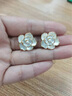 迪后（Dirholl）品牌山茶花耳夾女無(wú)耳洞氣質(zhì)耳環(huán)高級(jí)感耳飾品七夕禮物送女友老婆 高檔氣質(zhì)山茶花耳夾【精美禮盒】 曬單實(shí)拍圖