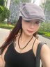 槿城反戴字母貝雷帽大頭圍春復(fù)古帽子男女日系男生帽男士畫(huà)家帽DX113 灰色（燈芯絨） 均碼 均碼【可調(diào)節(jié)】 曬單實(shí)拍圖