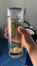 格亞（GEYA） 高檔雙層玻璃杯男銀魚水杯純銀商務辦公玻璃茶杯養(yǎng)生泡茶杯子 銀魚杯【升級皮質禮盒裝】400ml 曬單實拍圖