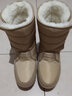 艾索維（E.SOV）防水棉鞋防滑中筒靴雪地棉加厚保暖雪地靴男女情侶同款 卡其色(含羊毛加厚內里) 38 曬單實(shí)拍圖