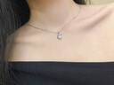 法蔻鉑金鉆石項鏈PT950女鎖骨鏈莫桑石吊墜生日禮物送女友送老婆 白鉆輕奢款（莫桑鉆石） 曬單實拍圖
