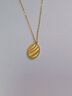 中國黃金（CHINA GOLD）足金流光雙面圓牌套鏈女款黃金項(xiàng)鏈吊墜情人節(jié)生日禮物送女友 流光金圓牌套鏈 約3.8g 曬單實(shí)拍圖