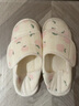 咕羊羊月子鞋可調節春夏秋產(chǎn)后拖鞋包跟厚底防滑孕婦拖鞋 【純棉紗布】白底水蜜桃 M(適合35碼~36碼) 曬單實(shí)拍圖
