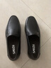 沙馳（SATCHI）男鞋新品高檔柔軟鹿皮皮鞋舒適套腳商務(wù)休閑鞋爸爸鞋 黑色 41 比國碼偏大一碼 曬單實(shí)拍圖
