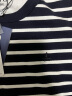 Navigare意大利小帆船短袖T恤女2024夏季新款纯棉条纹体恤衫圆领百搭汗衫 海军蓝/白 L 晒单实拍图