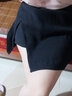 黑色短裙女a(chǎn)字裙不規則2022春秋冬季夏天開(kāi)叉防走光小個(gè)子高腰半身裙夏季 黑色 L 曬單實(shí)拍圖