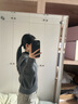 MO&Co.毛衣美麗諾綿羊毛山羊絨時裝拉鏈翻領(lǐng)短款設(shè)計感摩安珂 深花灰色 S 160 曬單實拍圖