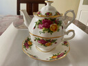 ROYAL ALBERT英國老鎮玫瑰骨瓷茶杯茶具歐式咖啡杯碟禮盒下午茶 一人悅享壺杯碟 曬單實(shí)拍圖