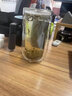 VINOS高檔雙層玻璃杯套裝家用耐熱玻璃水杯耐高溫泡茶杯龍井綠茶杯水具 【透明*6只】250ML+杯架 曬單實(shí)拍圖