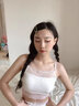 女真絲吊帶抹胸桑蠶絲大碼針織蕾絲裹胸打底內(nèi)衣圍胸?zé)o胸墊 白色 M 曬單實拍圖