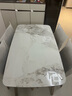 采薇 巖板實(shí)木餐桌椅組合現代簡(jiǎn)約小戶(hù)型伸縮餐桌方變圓家用吃飯桌子 1.20米貓耳朵餐桌+6把餐椅 曬單實(shí)拍圖