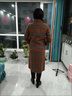 皮爾卡丹女裝新款雙面羊絨大衣女中長(cháng)款格子羊毛雙面呢子媽媽 桔格 2XL (120斤-130斤) 曬單實(shí)拍圖