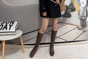 迪芙斯（D:FUSE）【店長(zhǎng)力推】新款冬季新款長(zhǎng)靴女方頭彈力瘦瘦靴及膝靴長(zhǎng)筒靴女 復(fù)古棕色（主推款長(zhǎng)靴） 36 曬單實(shí)拍圖
