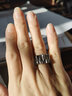 素覺(jué)小眾設計戒指個(gè)性簡(jiǎn)約冷淡風(fēng)食指環(huán)情人節紀念日送女朋友七夕禮物 13號(52.2mm) 曬單實(shí)拍圖
