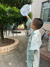 羅蒙兒童漢服秋款中國風(fēng)古裝漢服男童演出服 螺青色男童漢服套裝 110 曬單實(shí)拍圖