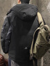 北海二巷2024新款帶保暖功能90灰鴨絨工裝沖鋒衣羽絨服男冬季加厚夾克外套 黑色 L (130-145斤) 曬單實拍圖