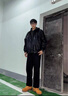 GXMY 美式復(fù)古派克服男春秋通勤寬松休閑痞帥機(jī)車皮衣夾克短款防風(fēng)外套 PU901黑色 XL 曬單實拍圖