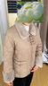 啄木鳥媽媽裝冬外套時尚短款羽絨棉服洋氣高貴加厚小棉衣中老年女裝棉襖 卡其色 3XL 建議120-135斤 曬單實拍圖