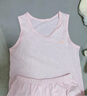 良良寶寶舒適睡衣家居服空調(diào)房衣服兒童可愛(ài)衣服全棉短袖套裝 天然粉-背心套裝 100 曬單實(shí)拍圖