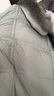 麥檬MM麥檬商場同款22年秋冬綠色中長保暖連帽鵝絨羽絨服女5DA280401 豆綠 S 曬單實拍圖
