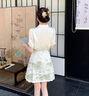 梓洛蘭ZiLuolan馬面裙全套女新中式2025夏季新款薄荷曼波風(fēng)山水刺繡短裙 綠色上衣+綠色馬面裙 【兩件套】 M 建議80-100斤 曬單實(shí)拍圖