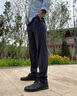 南極人爸爸秋冬厚款商務(wù)休閑彈力長(cháng)褲中年男士高腰直筒免燙皺西裝褲紳士 黑色 29 曬單實(shí)拍圖
