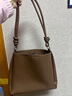 袋鼠魔方今年流行包包女女神節2023新款秋冬復古時(shí)尚單肩包質(zhì)感子母水桶包 卡其色 曬單實(shí)拍圖