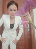 五沃職業(yè)裝女裝套裝燕尾小西裝外套女氣質(zhì)神范主持人正裝修身工作服 白色外套+西褲 M 曬單實(shí)拍圖